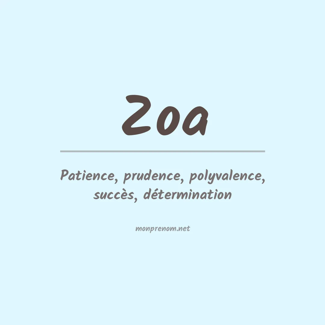 Signification du Prénom Zoa Signification du Prénom Zoa