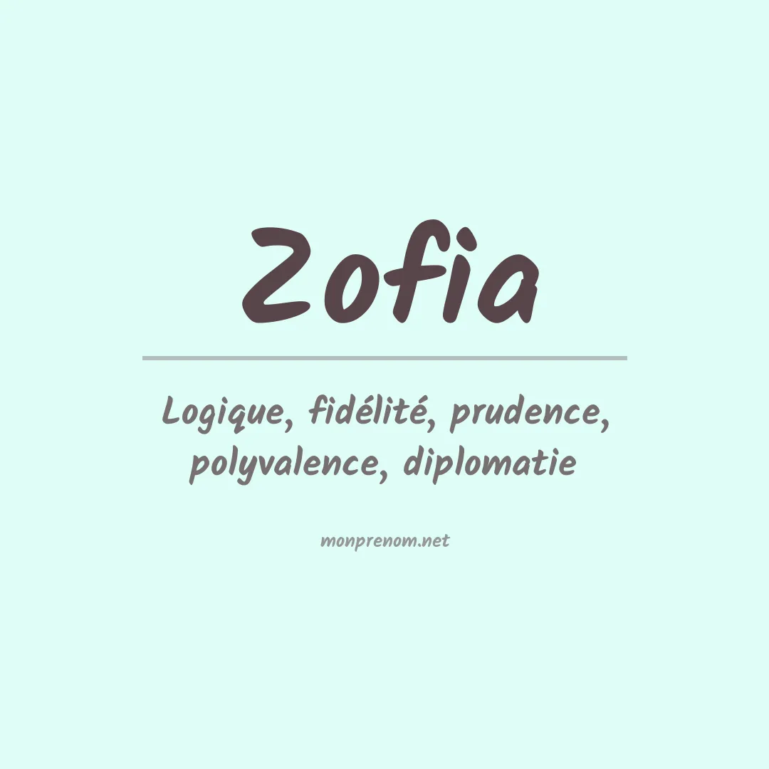 Signification du Prénom Zofia