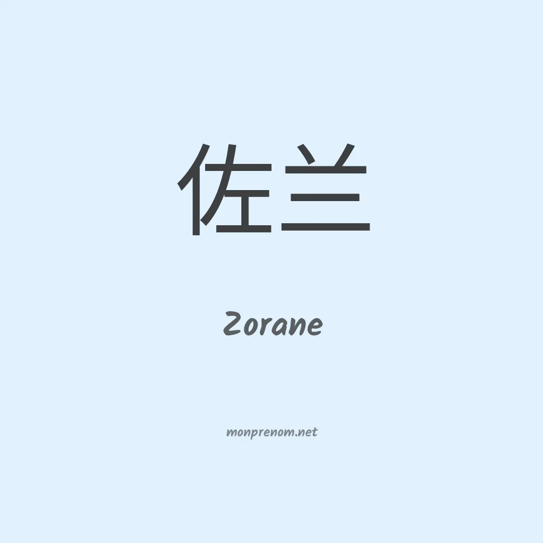 Zorane en chino