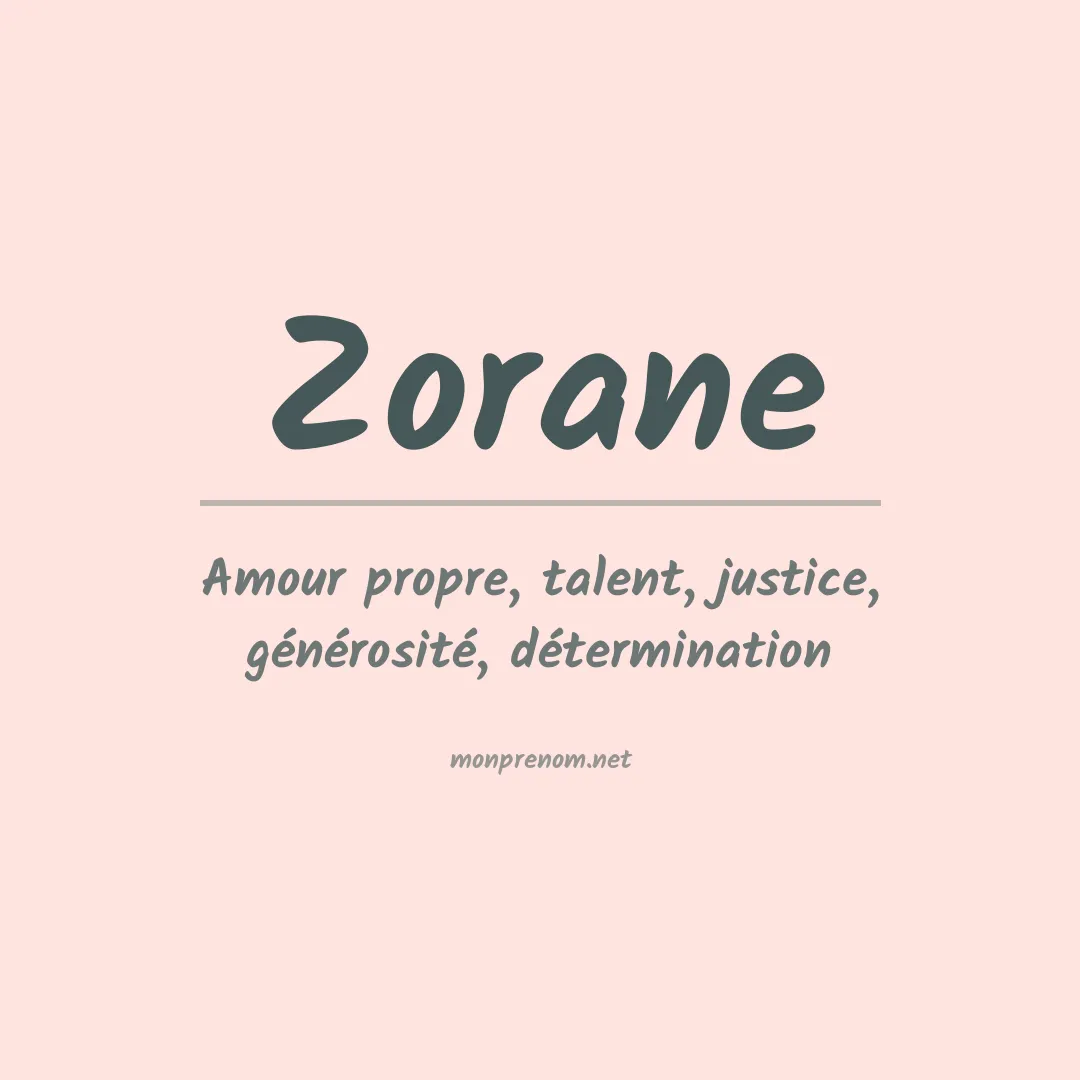 Signification du Prénom Zorane Signification du Prénom Zorane