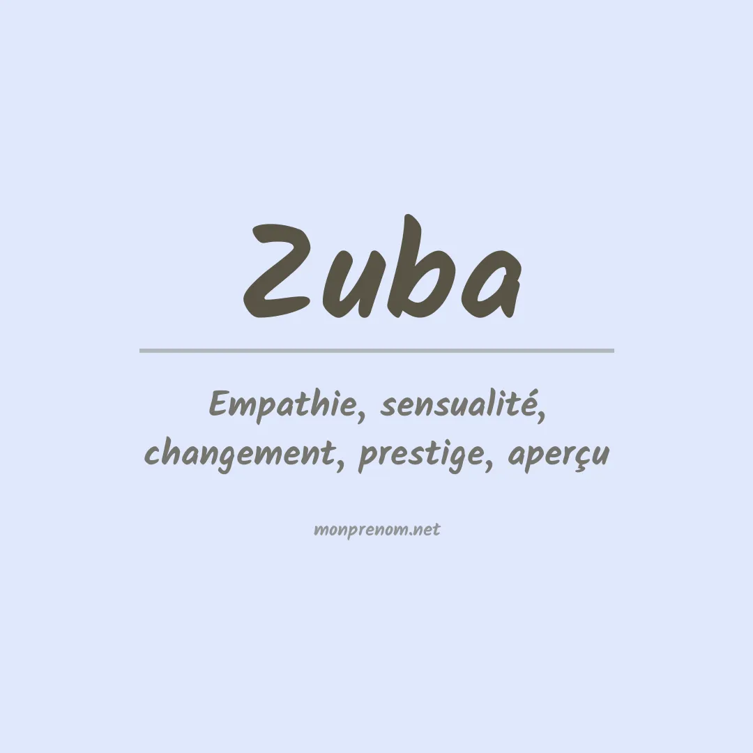 Signification du Prénom Zuba