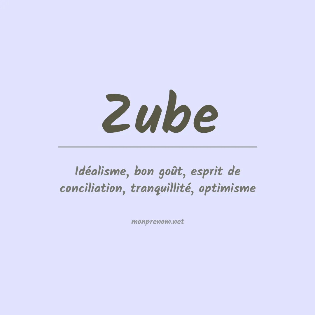 Signification du Prénom Zube