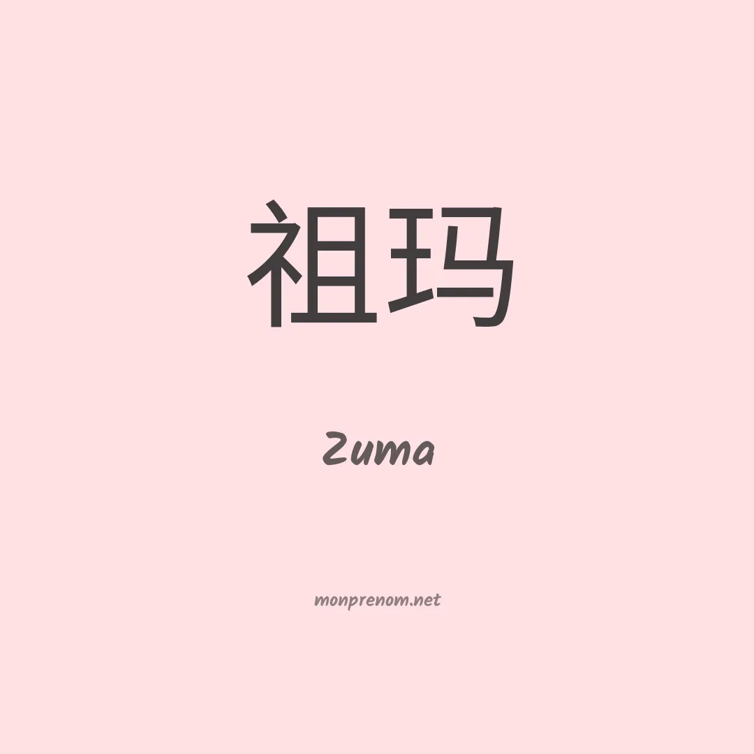 Zuma en chino