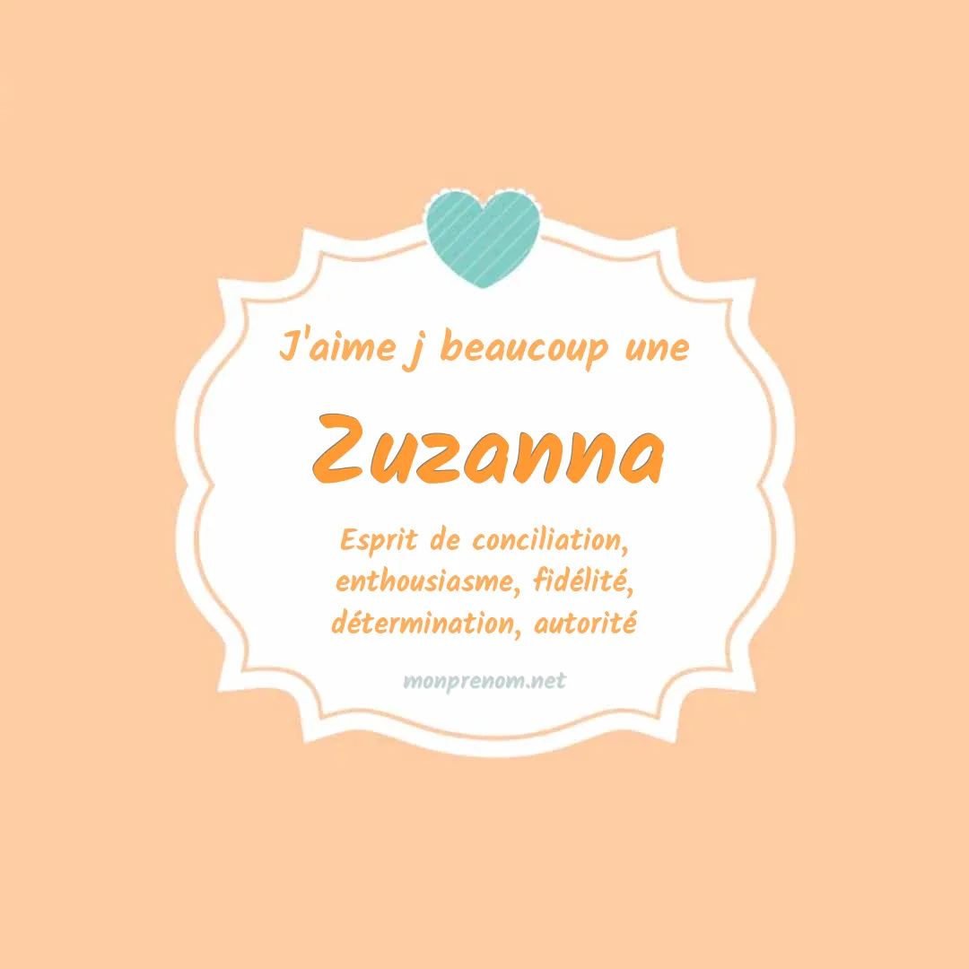 j'aime beaucoup Zuzanna